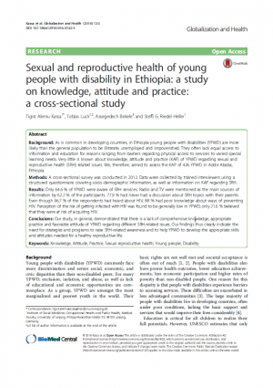 Sexual and reproductive health of young people with disability in Ethiopia: a study on knowledge, attitude and practice: a cross-sectional study