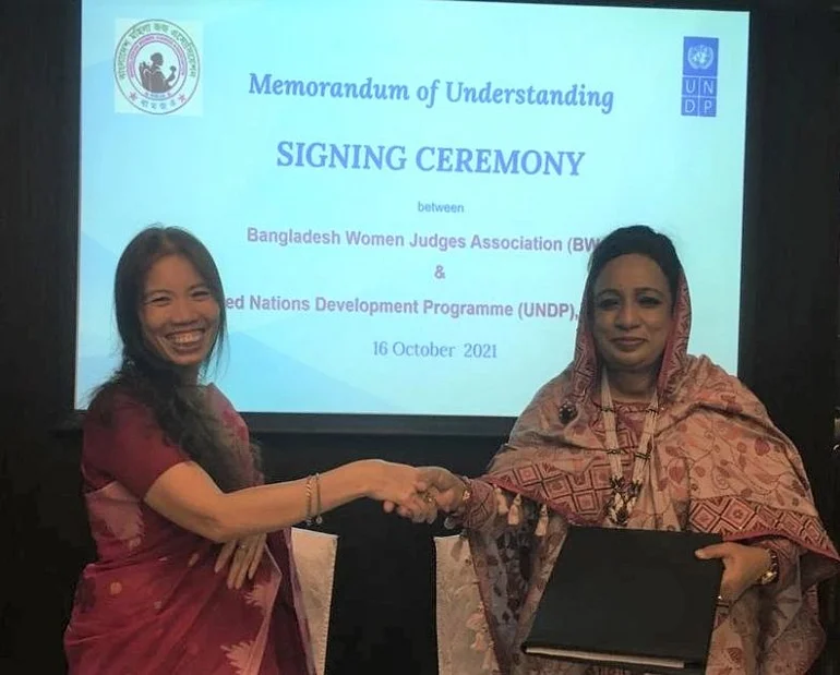 UNDP, BWJA signs an MoU to address, redress violence against women in Bangladesh