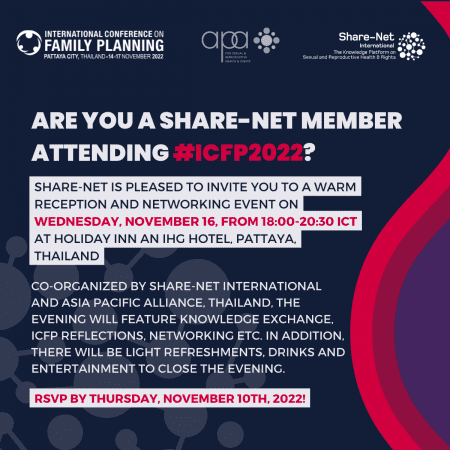 Share-Net’s #ICFP2022 Reception and Networking Event