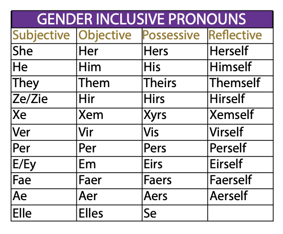 gender assignment pronouns