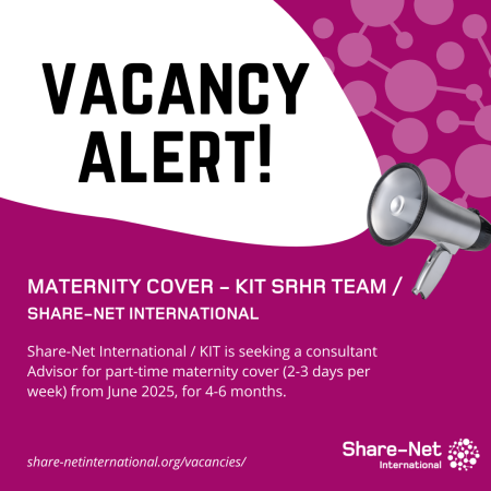 Maternity cover – KIT SRHR team / Share-Net International